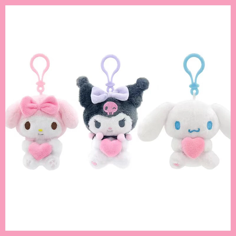 

Подлинная Sanrio Peluche Hello Kitty Kuromi Melody Cinnamoroll, мягкие игрушки, подвеска, плюшевая игрушка, брелок в стиле аниме, подарок на день рождения