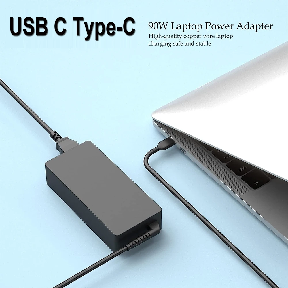 

90W USB C Type-C Charger for Lenovo Thinkpad Carbon x1 5th 6th Gen IdeaPad 13" P580 P500 Y400 Y500 Yoga 920 X390 X395 Adapter