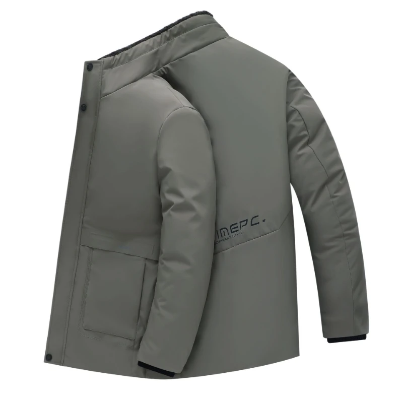 New 2024 Cotton Coat Men's New Business Winter Casual Men's Plus Velvet Thickened Men's Cotton Coat Winter Coat