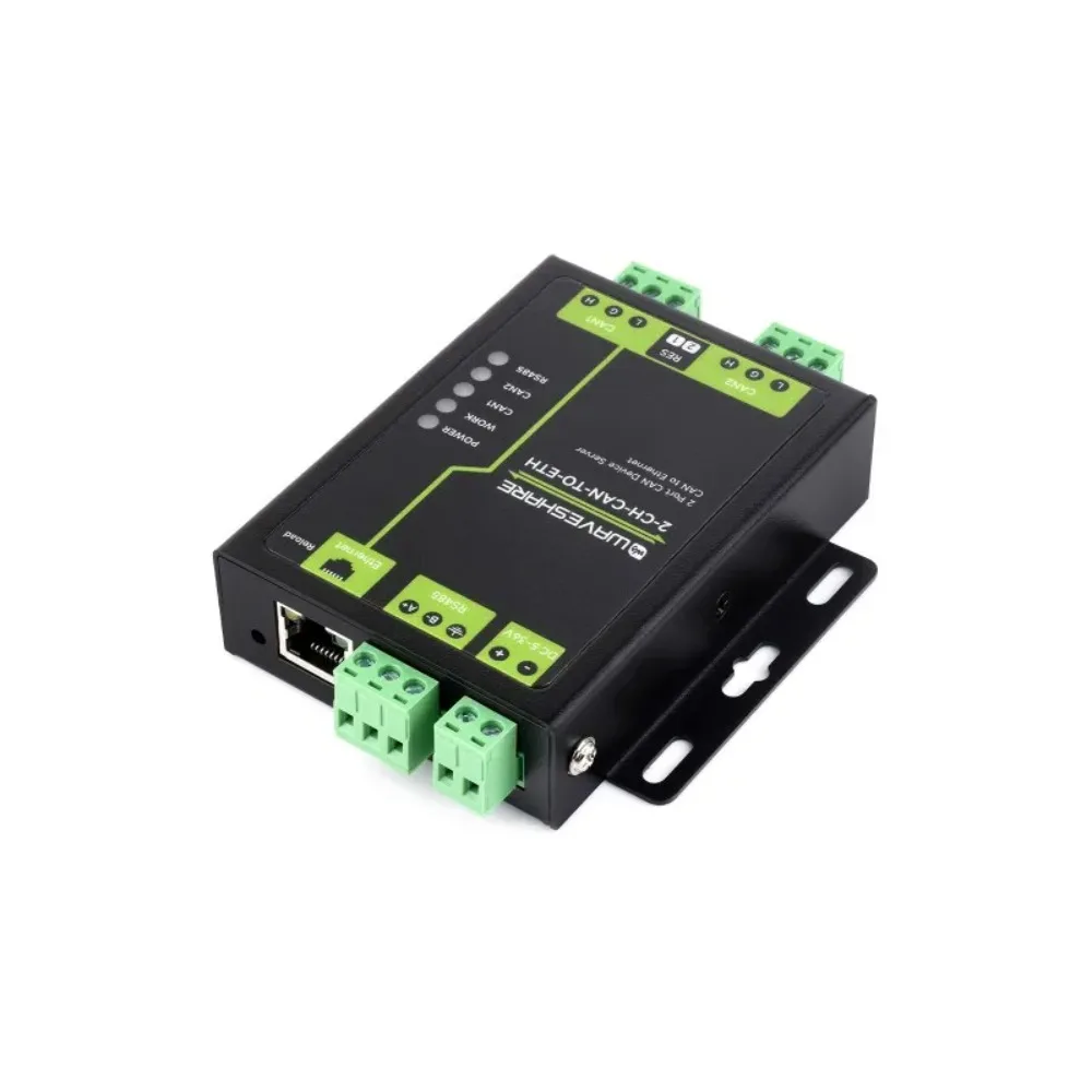 AvaCoreIndustrial Grade 2-Ch CAN To Ethernet Server, 2-Ch CAN + RS485 + Ethernet Port, Supports  Repeater CAN To RS485, Dual