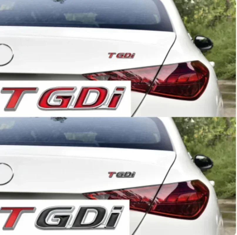 3D Metal TGDI T GDI Logo Car Side Fender Rear Trunk Emblem Sticker For Hyundai Santa Sonata Solaris Azera Creta I30 Ix25 Tucson
