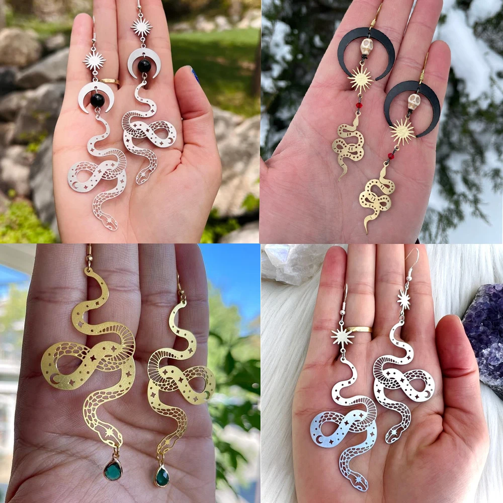 Vintage Snake Earri… - image