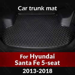 Car Trunk Mat For Hyundai Santa Fe 5-Seat 2013 2014 2015 2016 2017 2018 Custom Car Accessories Auto Interior Decoration