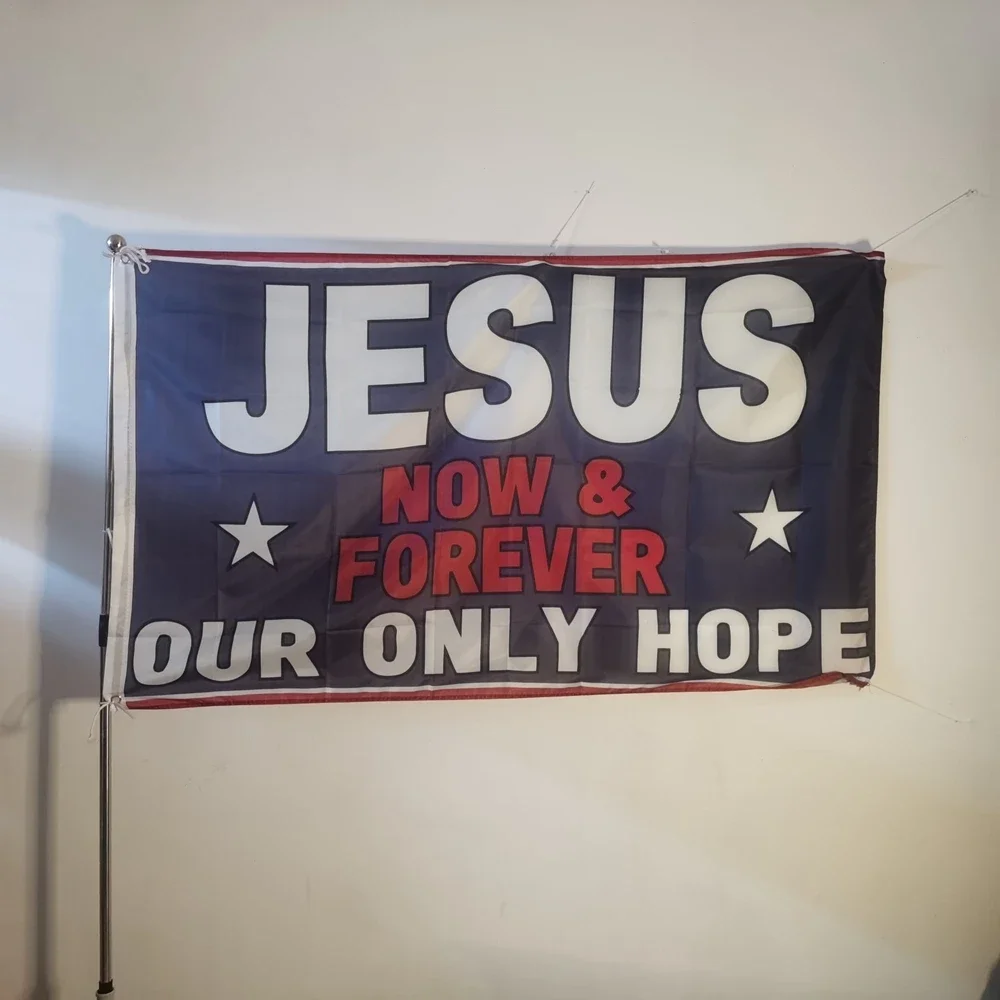 

Jesus Now Forever Religion Flag Christianity House Cross Flag 90x150cm Polyester