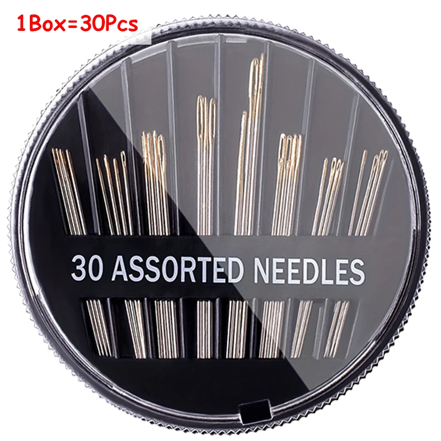 30-120 stks Golden-tailed Hand-naaien Zwarte Naalden 6 Maten Naaien Naald Combinaties Huishoudelijke Hand Naaien Gereedschap voor Kleding