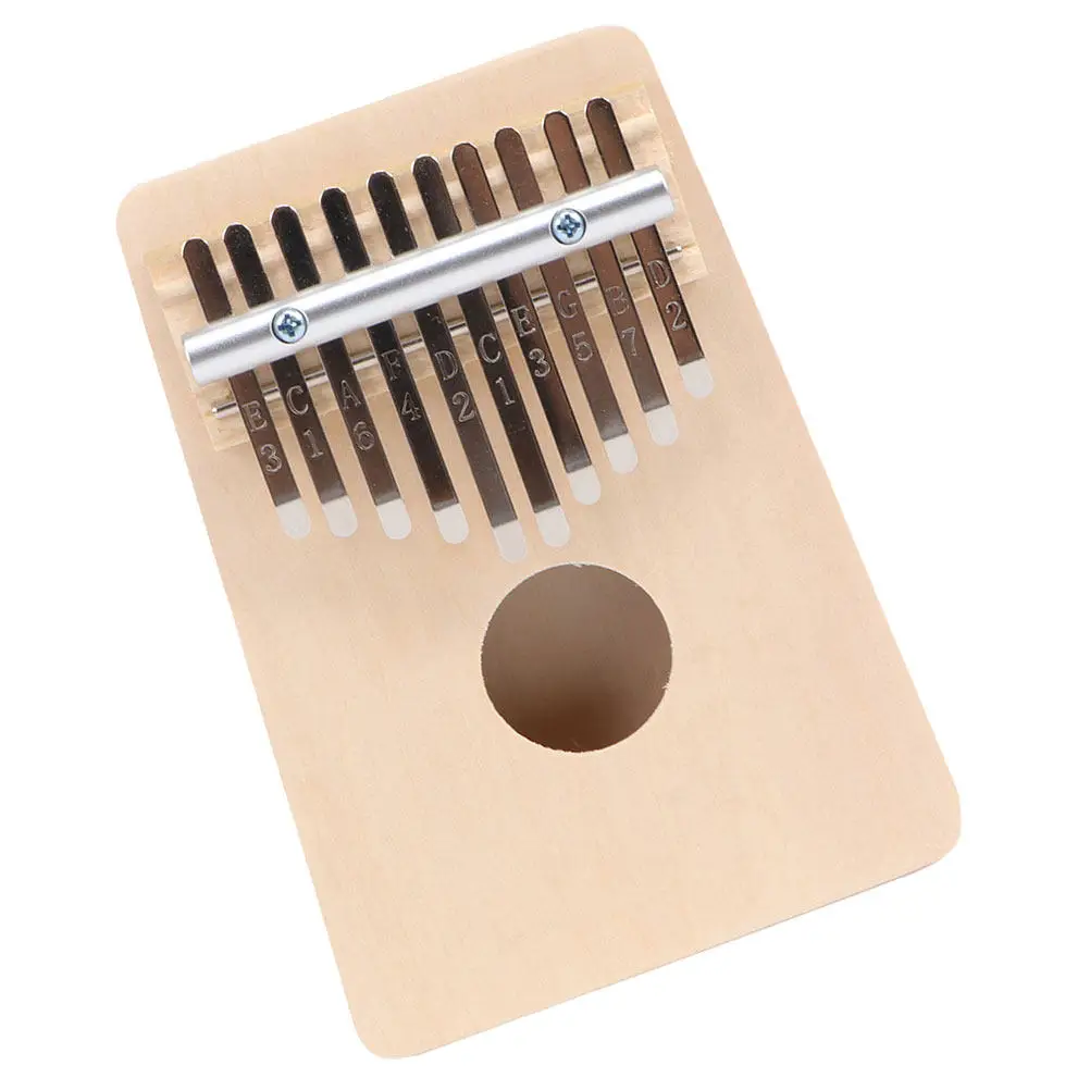 1 Juego de Piano de Pulgar Portátil Kalimba de 10 Tonos, Piano de Dedos de Madera Fácil de Tocar para Principiantes, Instrumento Musical con Sonido Natural Mini