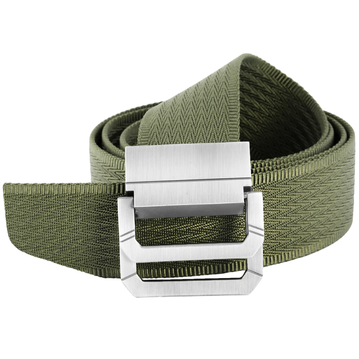 Ceinture en tissu Nylon pour hommes, décontractée, unisexe, sangle à Double boucle, longue, couleur unie, pour pantalons Jeans