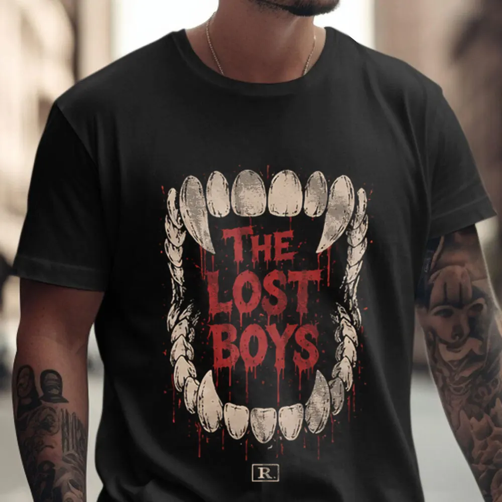 The Lost Boys Retro Vampire Horror Movie T-Shirt Vintage 80s Gothic Graphic Tee 0521 Streetwear Unisex Tee Short Sleeve Tops