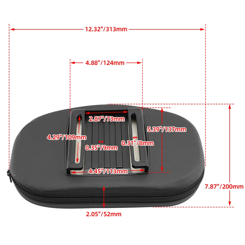 PU Leather Motorcycle Rear Passenger Sissy Bar Backrest Cushion Pad For Harley Chopper Touring For Honda For Suzuki Universal view 3