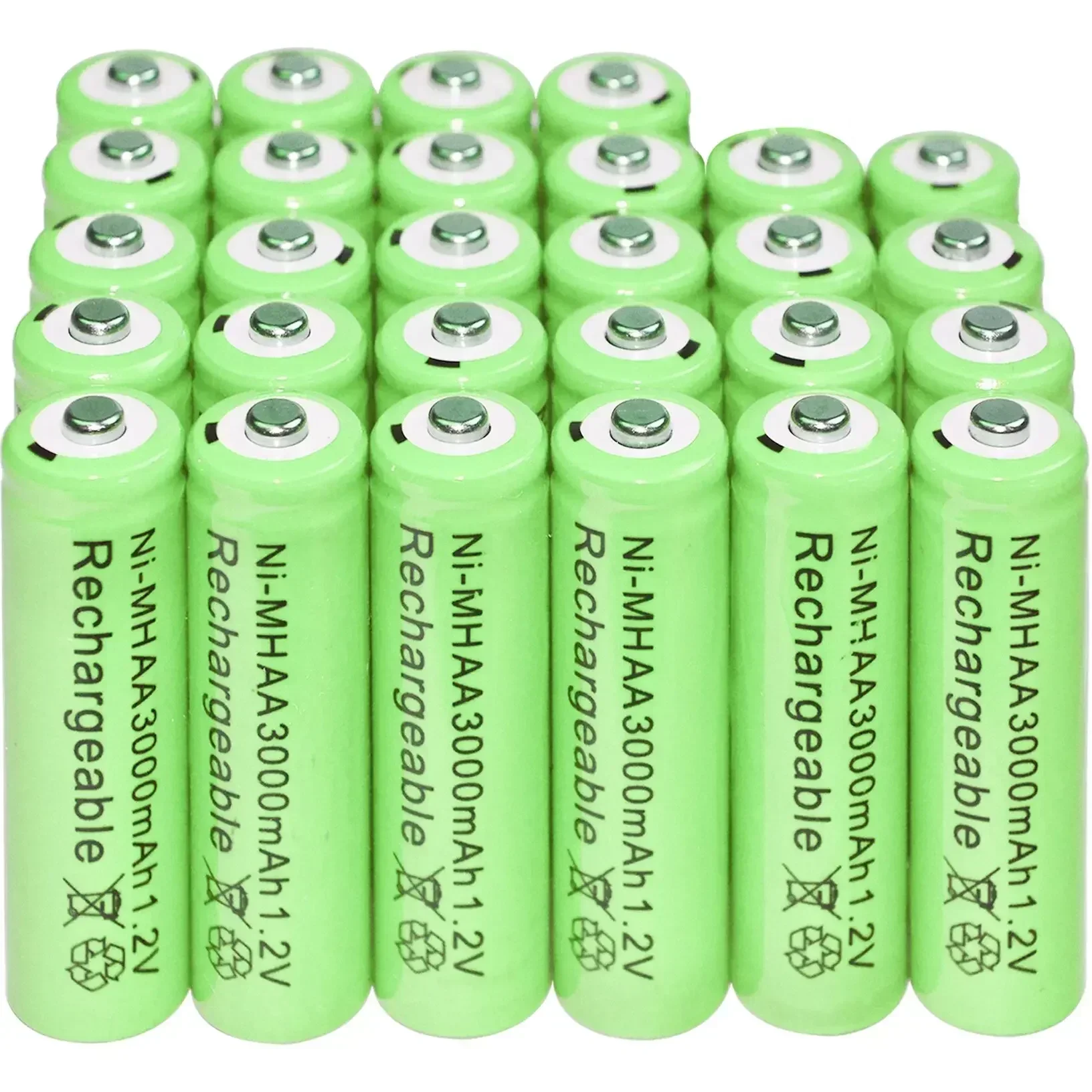 

Piles Rechargeables AA 1.2V 3000mAh NiMH Lumière Verte Pour Jardin, Lampe De Poche À LED, Torche + Livraison Gratuite Ue