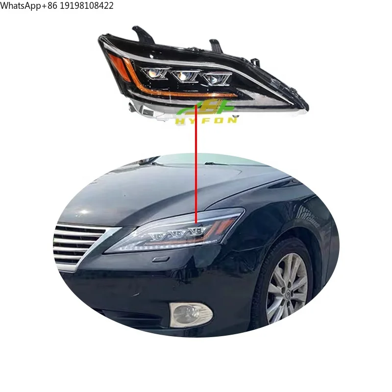 For Lexus ES 2006-2012 Old to New Style Headlight ES240 ES350 Upgrade Three Eyes 2021 LED Style Headlight Plug and Play