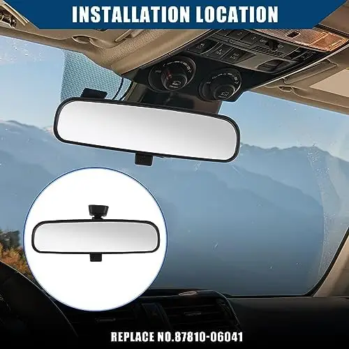 

Внутреннее зеркало заднего вида для Camry/Vigo 2004-2014 - Прочное, черное, 1 шт.