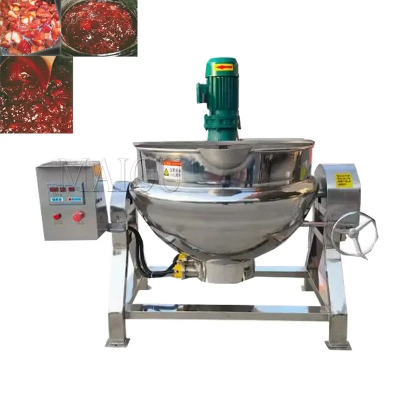 

Industrial Electric Cooker Hard Candy Jam Cooking Pot Sugar Melting Jacketed Kettle Steam Cooking Candy Kettle Cooker