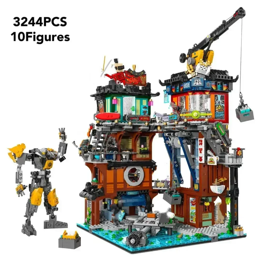 3244 Stücke 71837 Stadt Werkstätten Modell Baustein Street View Architektur Ziegel DIY Spielzeug für