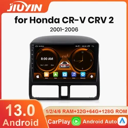 JIUYIN 2din Android Auto Car Radio For Honda CR-V 2 CRV 2001-2006 Multimedia Video Player GPS Track Carplay Stereo Head Unit DVD