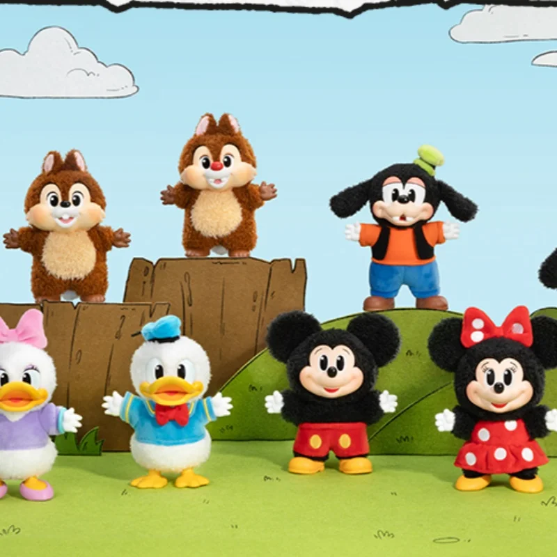 

Authentic Mickey Family Cute Together Pendant Series Plush Blind Box Kawaii Decor Girl Anime Figures Doll Mystery Box Gift