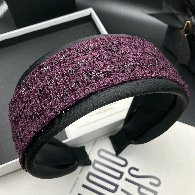 

Новая модная заколка для волос в стиле легкой роскоши, создающая ощущение высокого класса, для женщин, для прогулок по магазинам, головной убор для взрослых, широкая повязка на голову с компрессионным эффектом