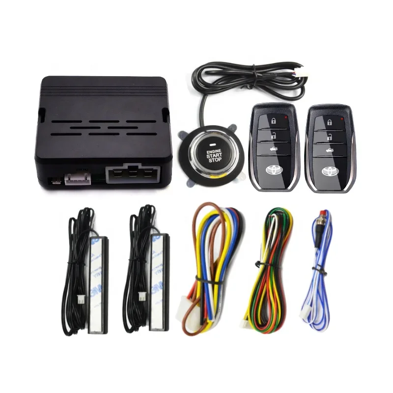 2025PKE Passive Keyless Entry System Push Button Start Stop Remote Starter Car Alarm Universal Car