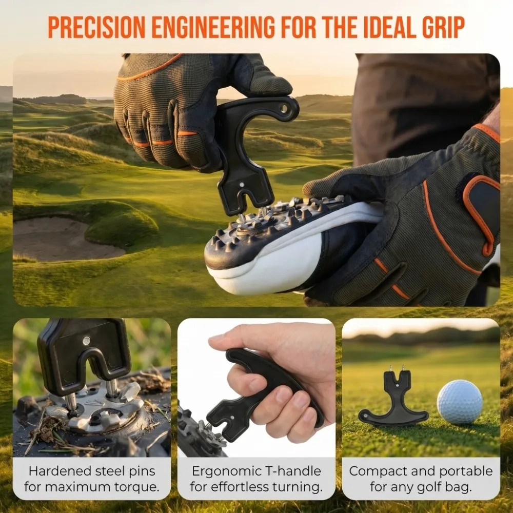 3/5pcs Screw in Golf Spikes Wrench Multi-Tool Screw Out Golf Shoes Accessories Portable Easy Use Golf Shoe Pin Remover