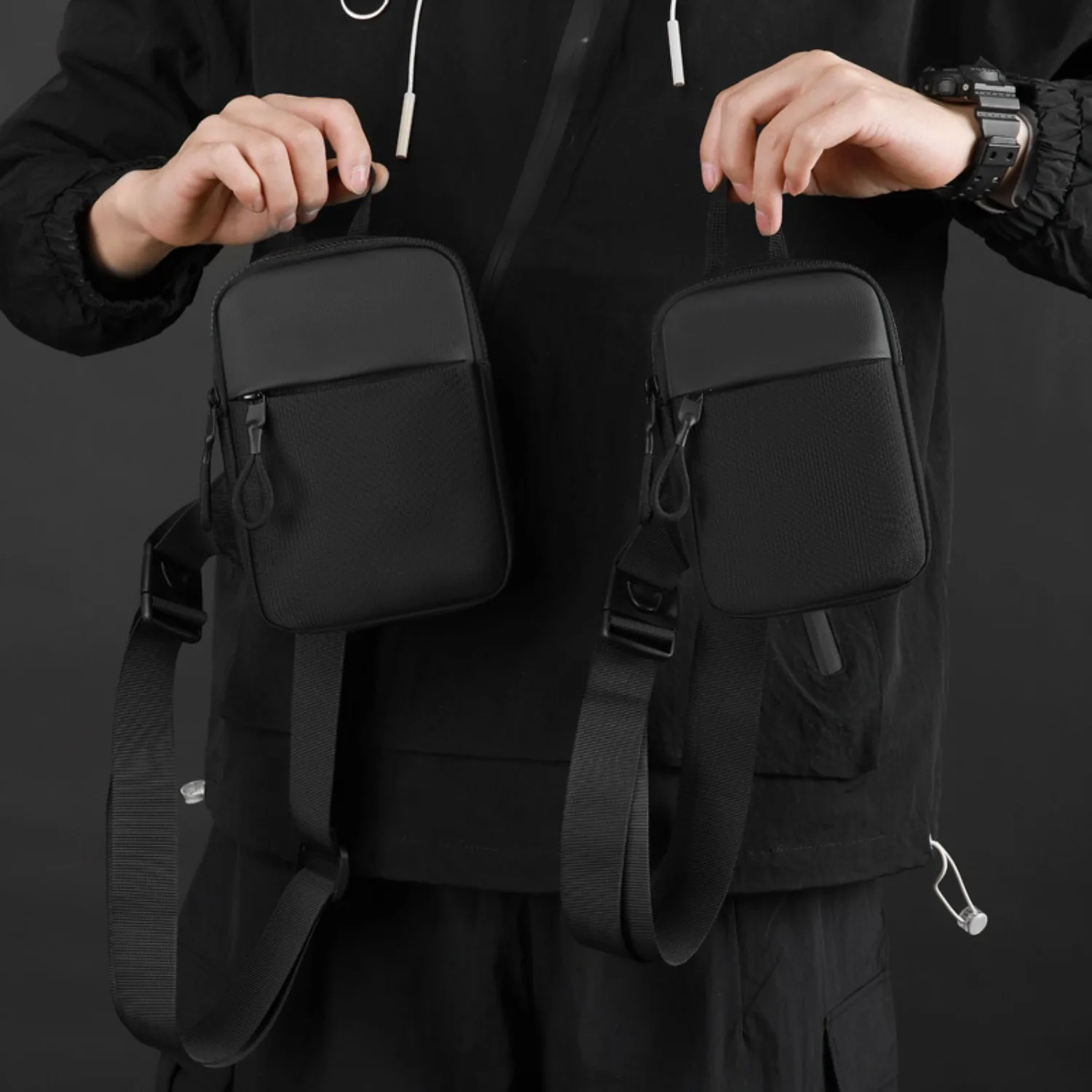 

Маленькая мини-сумка на грудь, легкая наплечная сумка-слинг, модная спортивная сумка через плечо для мужчин и женщин, для повседневного использования и путешествий