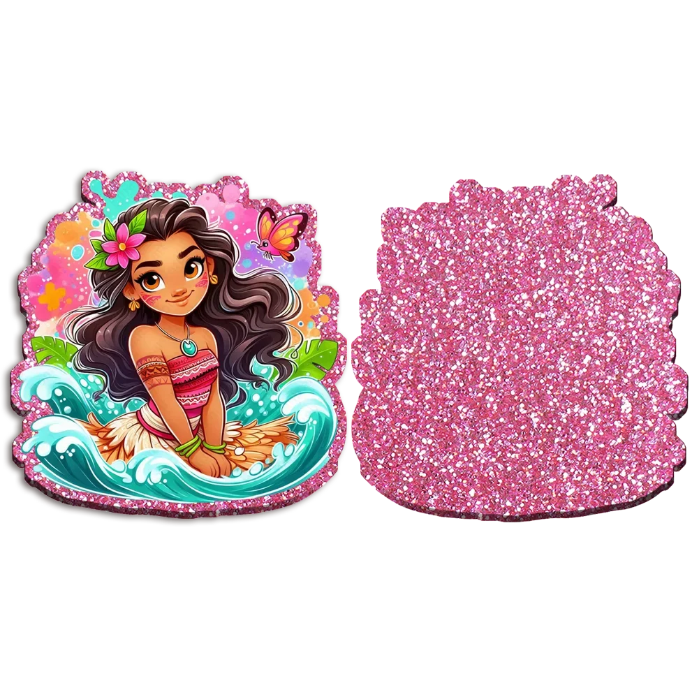 

Acrylic Flatback Charms Disney Princess Baby Glitter Resin Planar For Girls DIY Phone Case Hair Bow Craft Keychains Accessories
