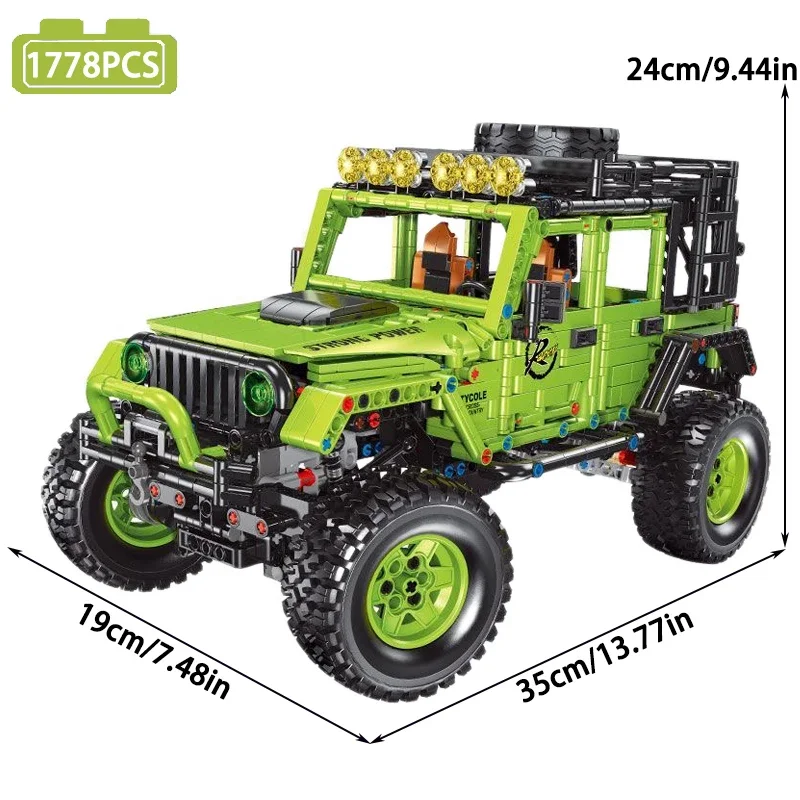 Andole Technische Stadt Fernbedienung Off-Road Racing Auto Bausteine High-Tech SUV Fahrzeug Modell Ziegel Spielzeug Für Kinder geschenke MOC 4