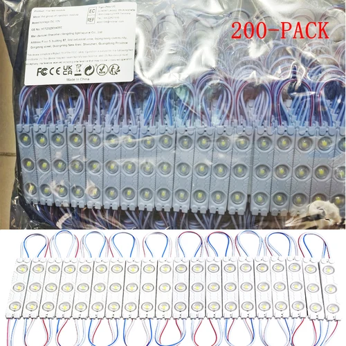 야외 방수 IP67 스트립 조명, 상점 간판 광고, 사인 문자 장식, DC12V 2835, 3LED 모듈 주입, 200 개 