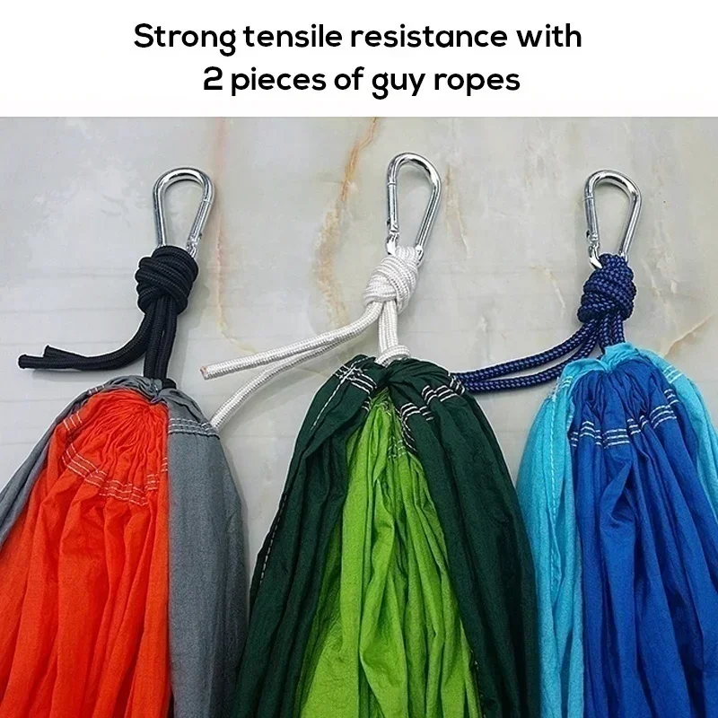 Ultralekki Hamak Podwójny Spadochronowy z Moskitierą Krzesło Wiszące Kempingowe Meble Turystyczne Rekreacyjne