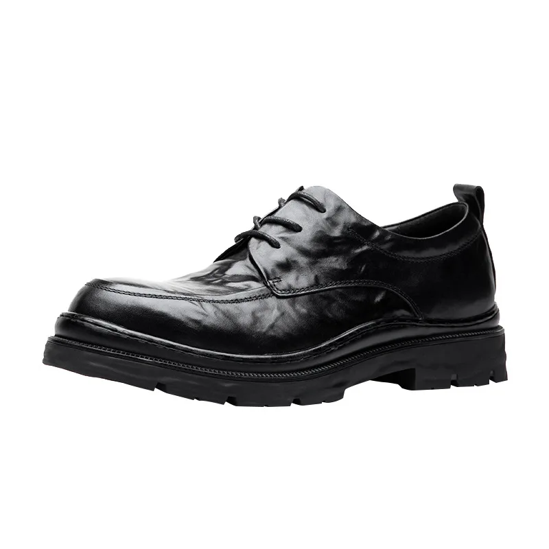 

Autumn Winter Breathable Fashion Spring Cowhide Designer Shoes Casual Shoes Mens Shoes Flats British Retro Men Luxury Sneakers