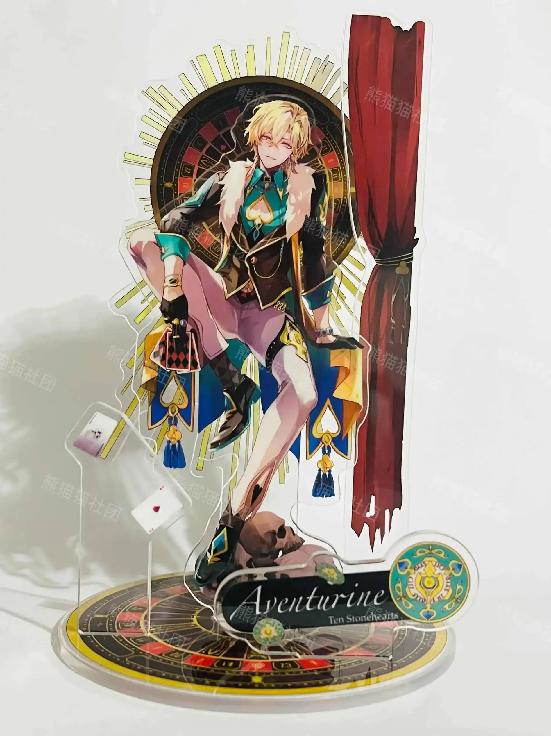 

NEW Anime Decoration Collection Aventurine Honkai: Star Rail Cosplay Badge Laser Ticket Acrylic Stand Display Model Desktop Gift