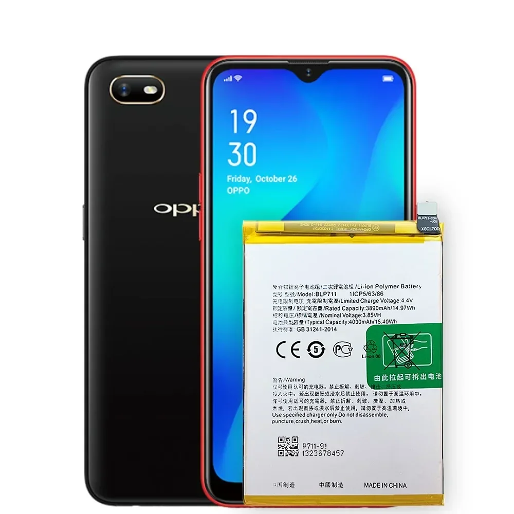

Высококачественная сменная батарея для мобильного телефона OPPO A1K BLP711, 4000 мАч, BLP711, новая встроенная литиевая батарея