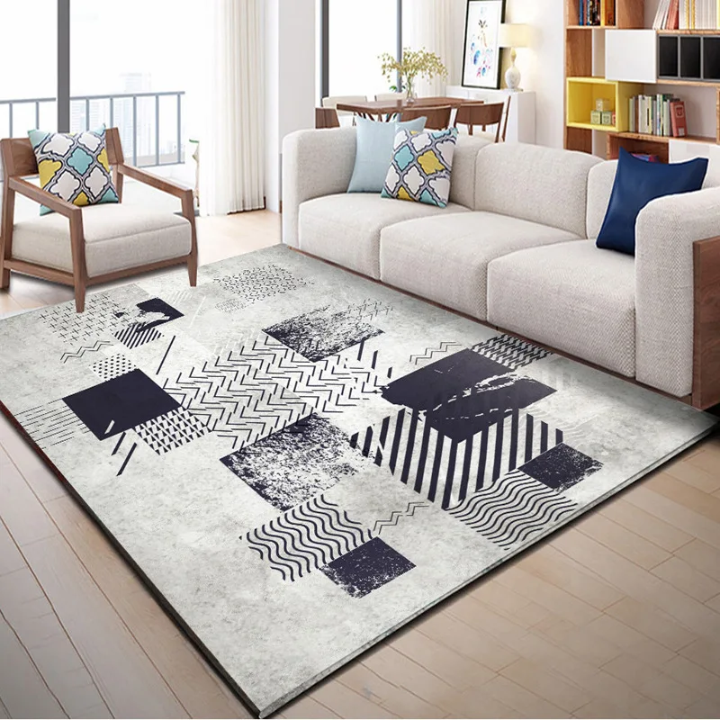 

Nordic Abstract Art Area Rug Modern Minimalist Carpet for Living Room Bedroom Bedside Soft Non-Slip Floor Mat Home Decor