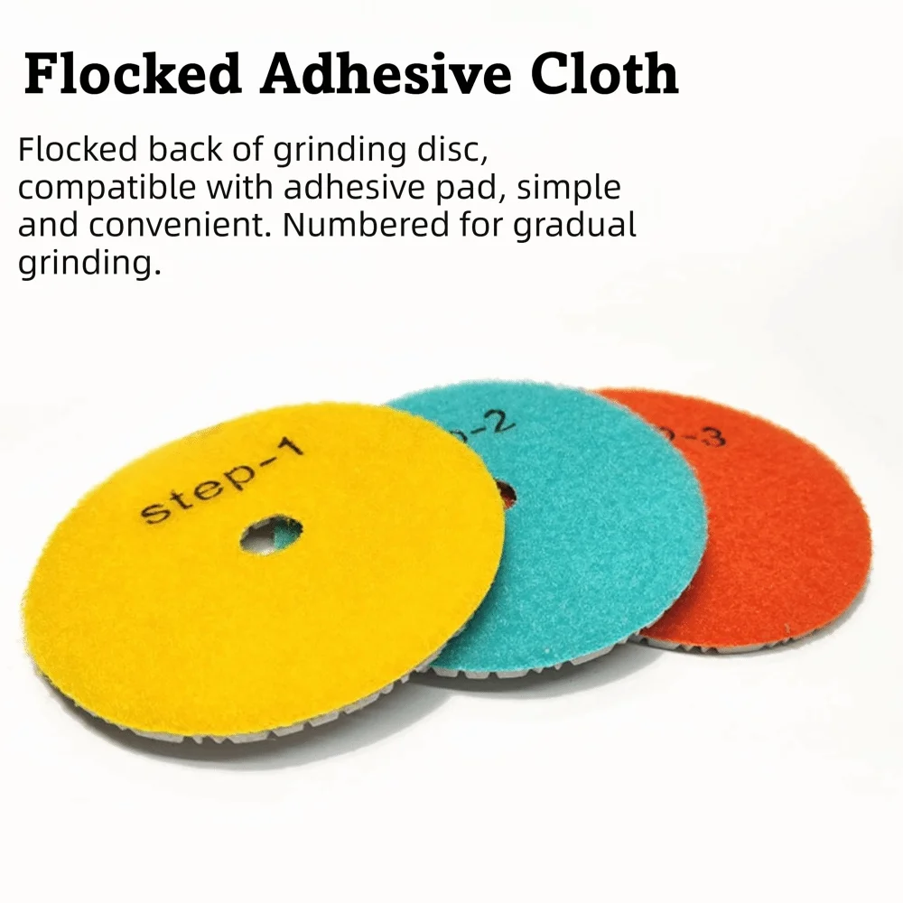 Resin powder Wet Polishing Pad 4 Inch Size Wear Resistant Floor Abrasive Pad Marine Buff Wheel Angle Grinder Fit