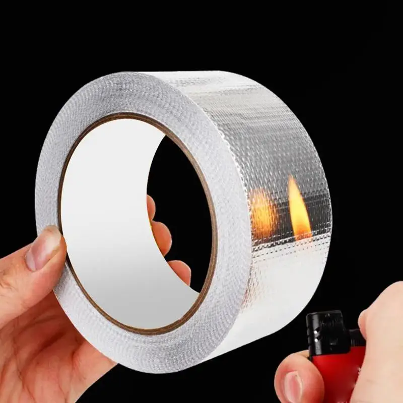 New Exhaust Pipe Insulation Tape Exhaust Heat Tape Manifold Downpipe High Temperature Bandage Tape Silver Adhesive Tape 20m*5cm