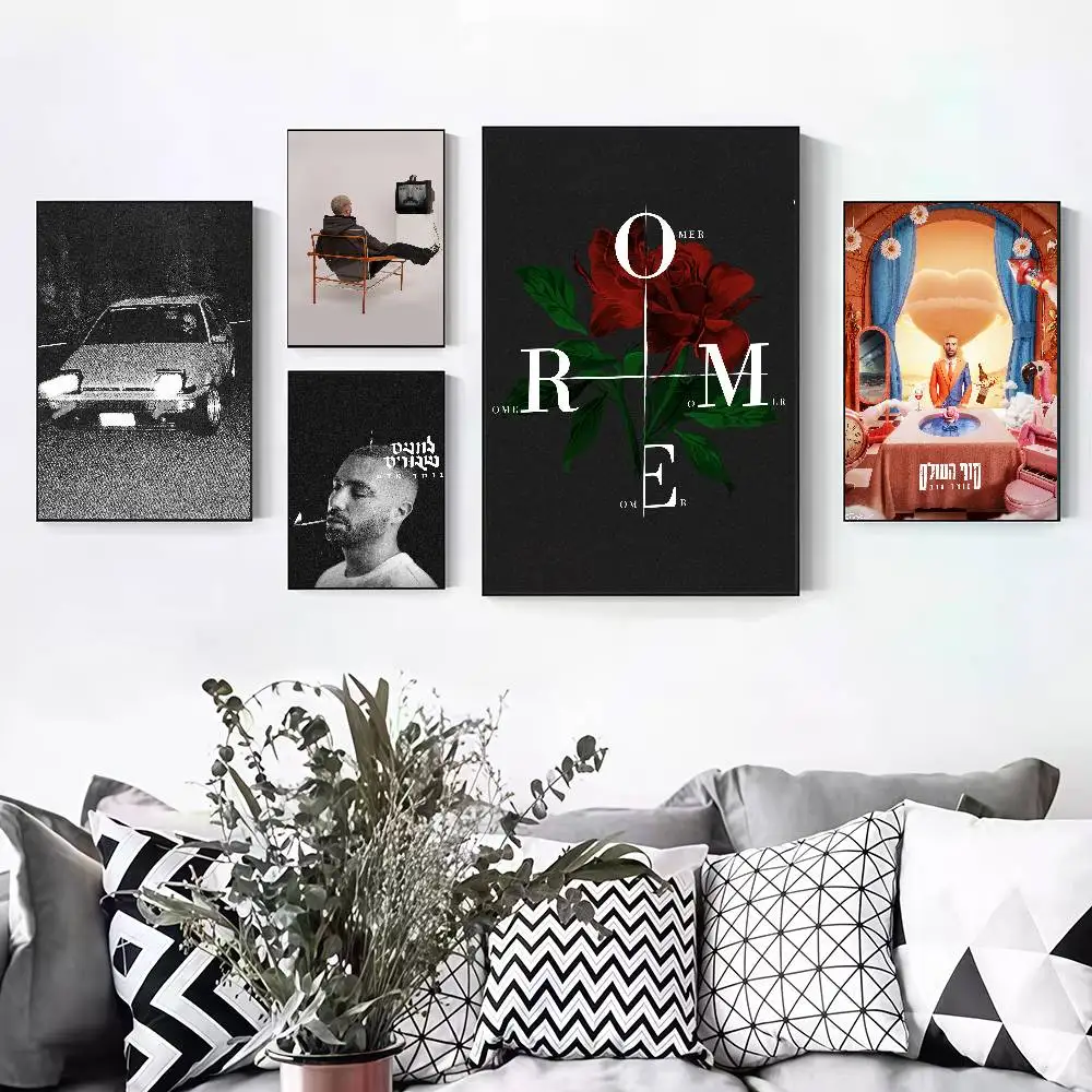 Singer O-Omer Adam Peelable Self-adhesive Poster Stickers Are Suitable For Frameless Wall Decoration In Cafes, Bars, And Rooms
