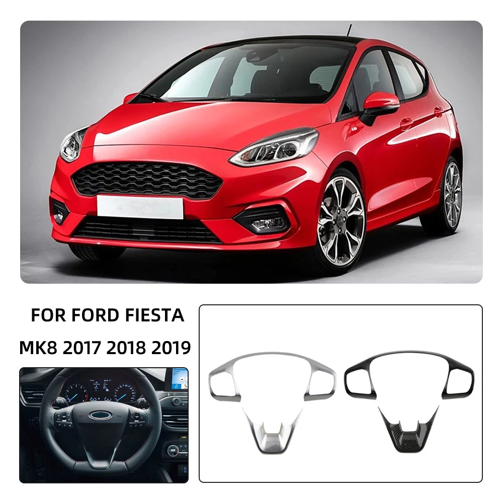 Für Ford Focus 2019 2020 MK4 Fiesta MK8 2017 2018 2019 ABS Innen Lenkrad Abdeckung Borte Aufkleber Auto Styling Zubehör – Detail 3