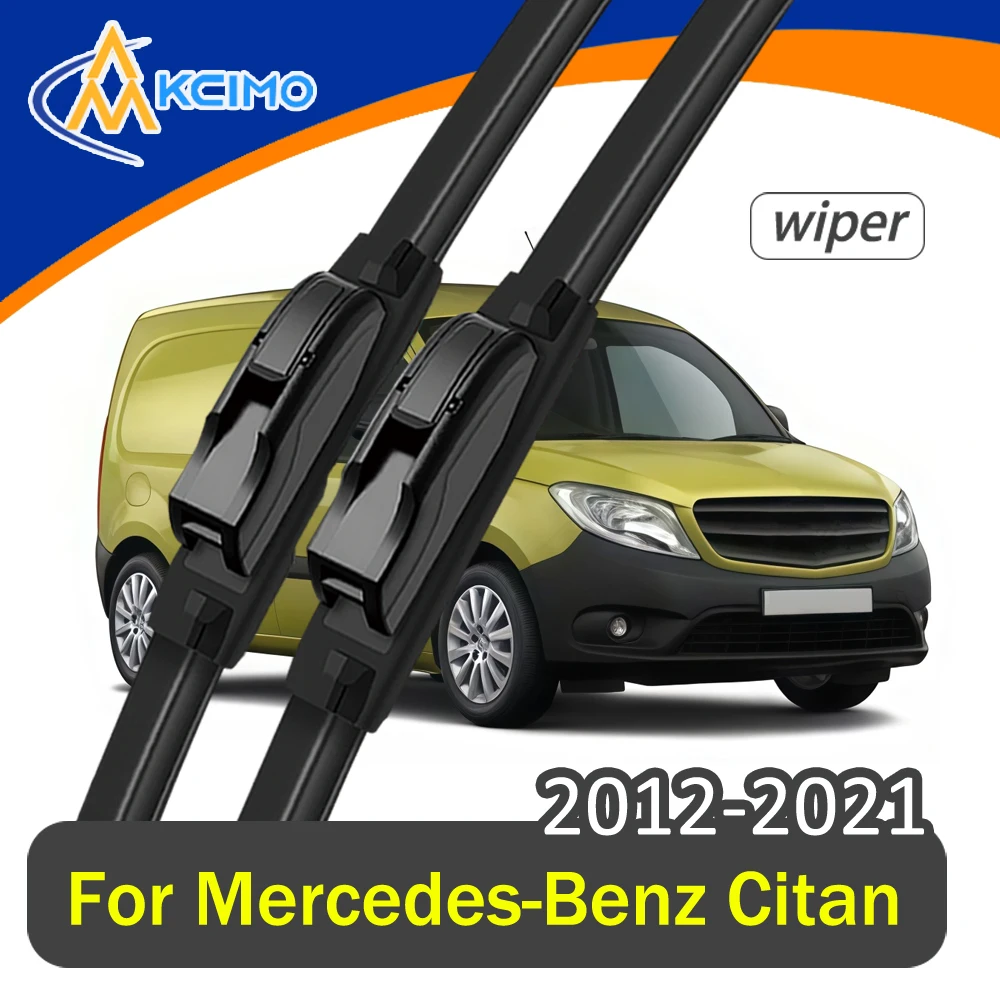 

Front Wiper Blades Pair/Set For Mercedes-Benz Citan W415 2012-2021 All-Season Rubber Quiet Streak-Free Wiping Easy Install