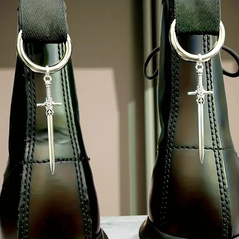 1pair/2pcs Silvery Sword Ornaments for Shoes, Boot Accessories, And Boot Fittings. Shoe Fittings. Boot Decorations