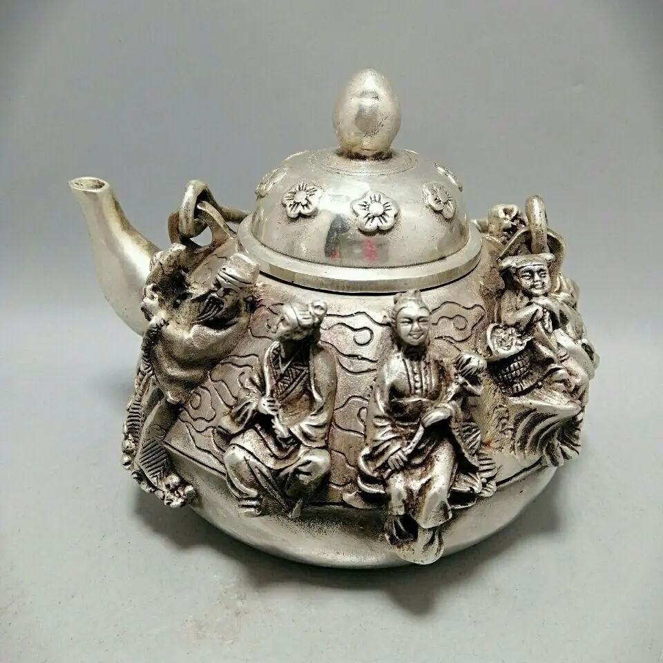 Retro Eight immortals teapot Ornament Decoration Tea Pet Figurines Desk Decor Accessories