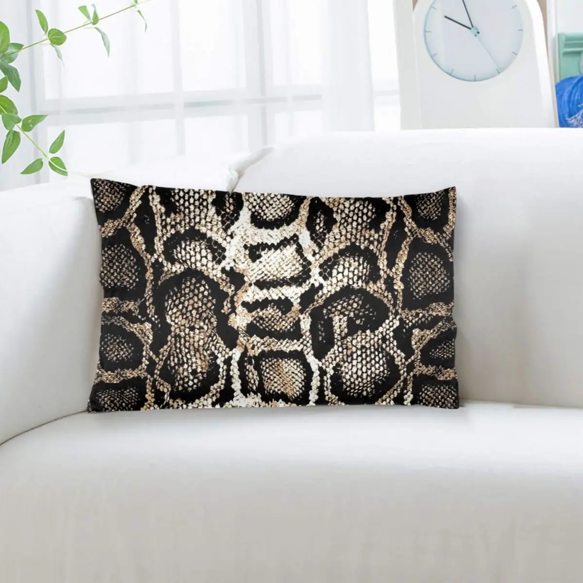 Snake Skin Rectangle Pillowcase Cushion Cover Decorative Bedroom Bed Home Comfort Throw Pillow