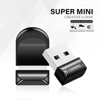 Mini unidad de memoria negra de 128GB, unidad de memoria de alta velocidad, 64GB, USB 2,0, unidad Flash ovalada, práctico llavero para regalos de empresa