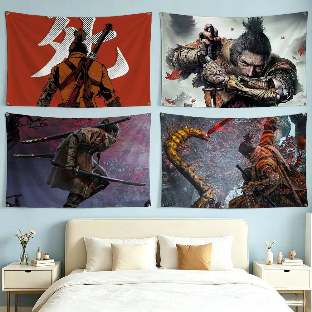 Game Sekiro Shadows Die Twice Flag Suitable For Party Club Outdoor Interior Wall Decoration Banner Fans Gift