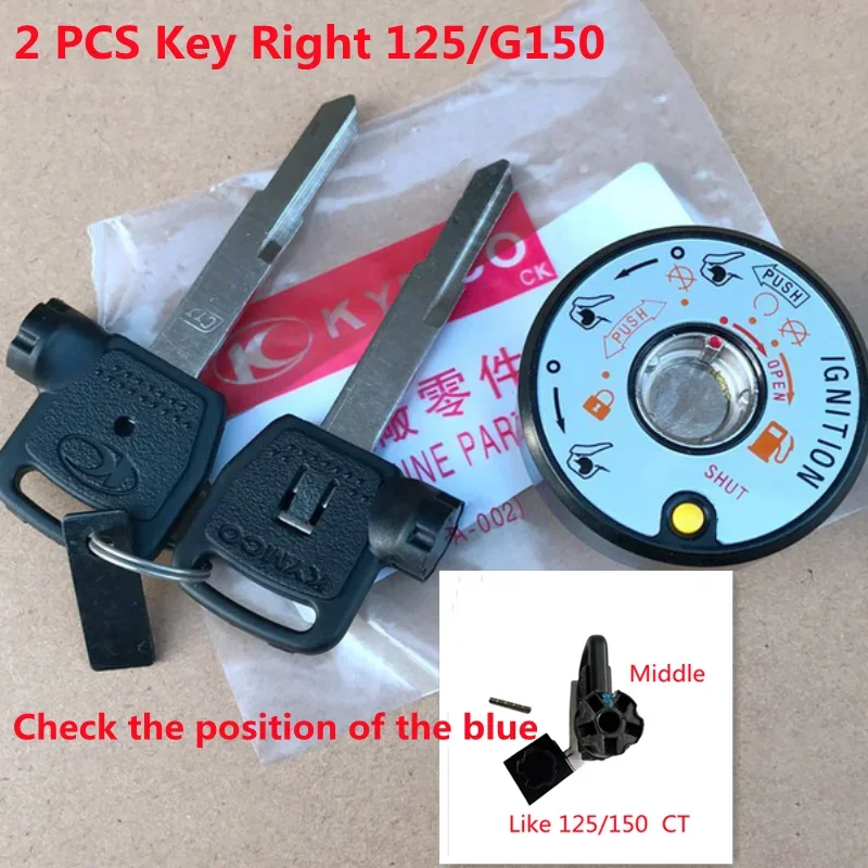 For Kymco Motorcycle Magnet Key Blanks Two Pieces of Ct250 300 400 Racing Kcc Acc Dynamic