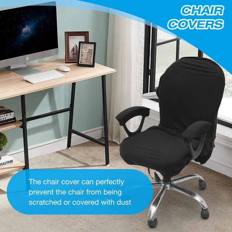 A74E-Elastic Electric Gaming Chair Covers Household Office Internet Cafe Rotating Armrest Stretch Chair Cases