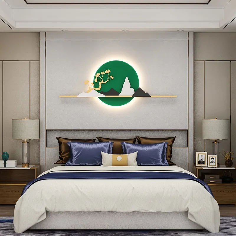 Nuova lampada da parete rotonda nordica punto linea superficie di lusso arancione verde metallo corridoio soggiorno camera da letto comodino appendiabiti lampada da parete