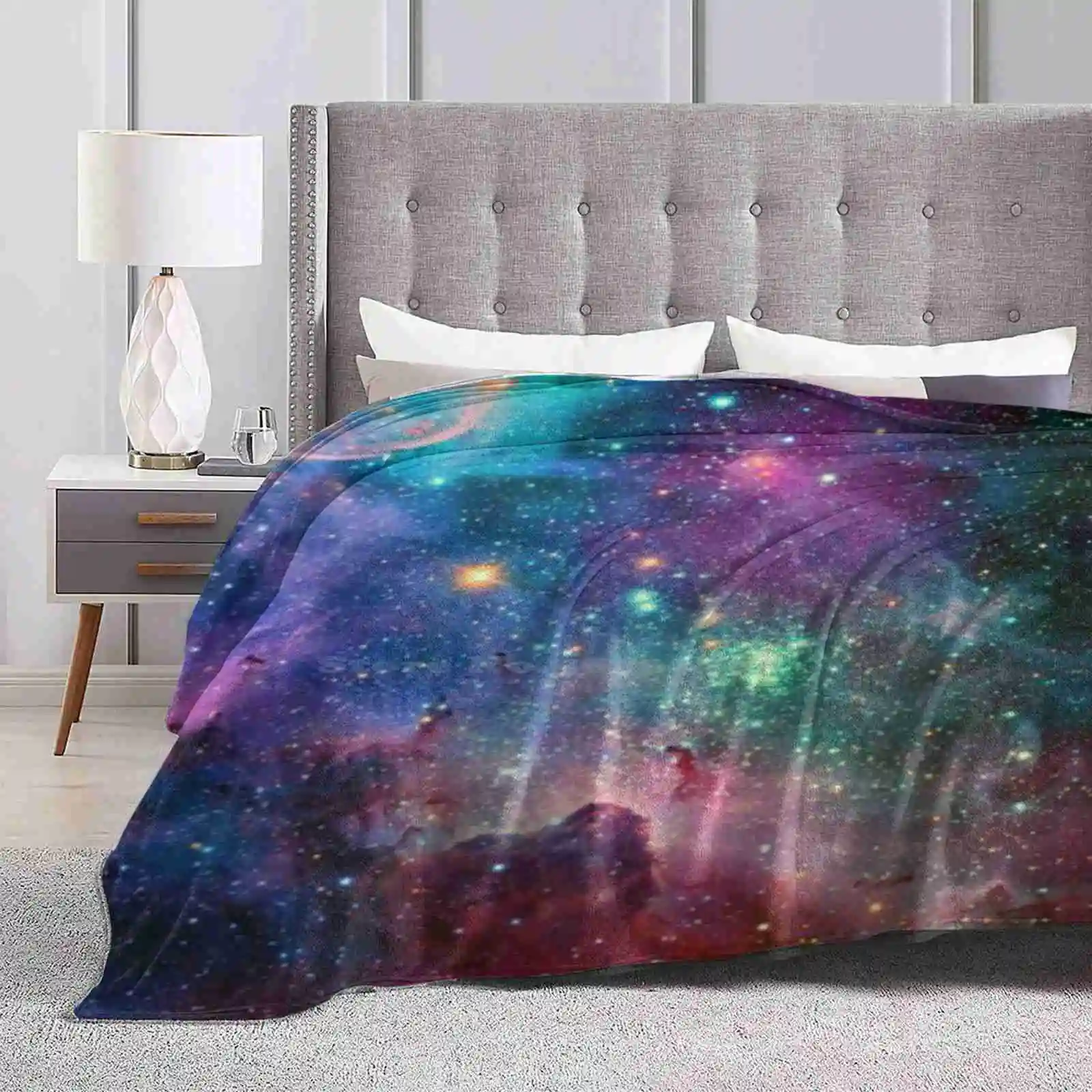 Galaxy Four Seasons Comfortable Warm Soft Throw Blanket Galaxy Planets Supernova Astrology Zodiac Astronomy Sun Moon Stars