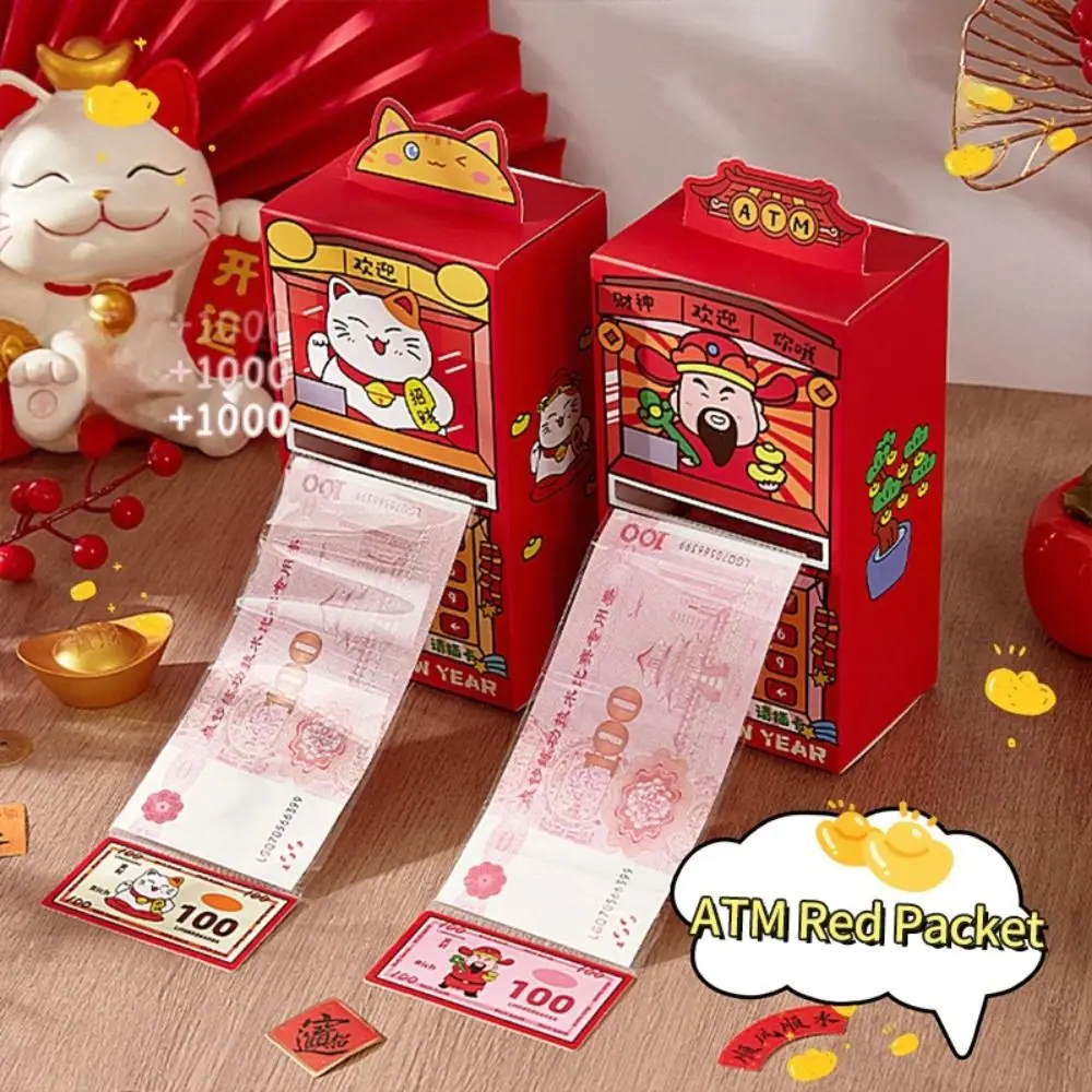10 Slots Cartoon Money Envelope Fun Creative ATM Money Pocket DIY Packing Best Wishes Hongbao Spring Festival