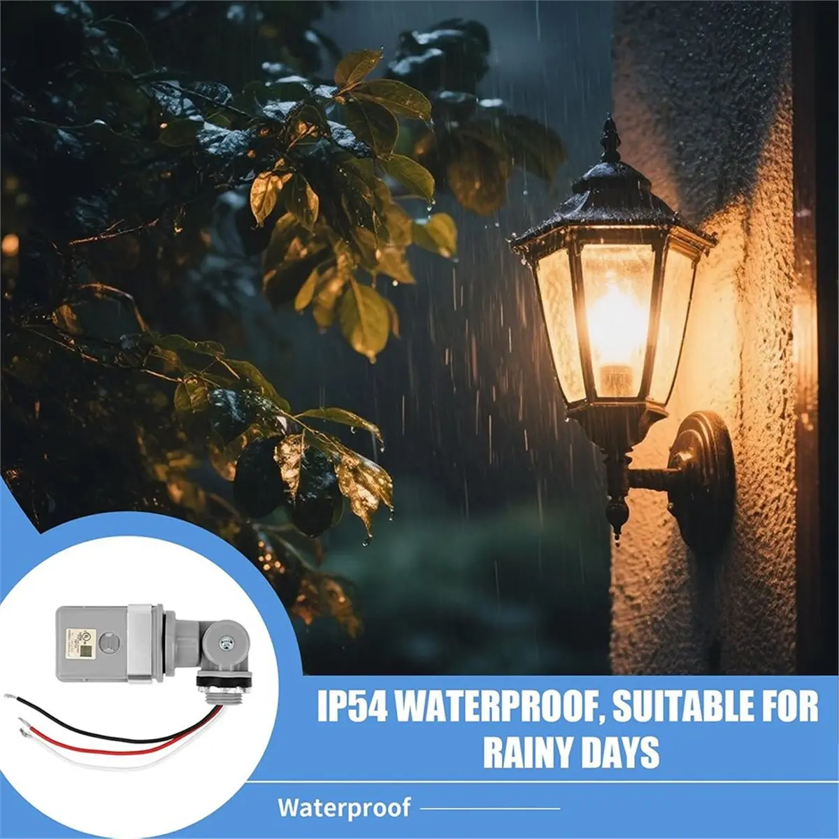 NEW Photocell Sensor for Outdoor Lighting, Dusk to Dawn IP54 Waterproof Photoelectric Switch with Swivel Mount
