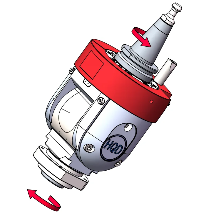 Las cabezales de ángulo ajustables ISO30 de alta velocidad aumentan a instalar con ER25 o hoja de sierra para husillo ATC para carpintería