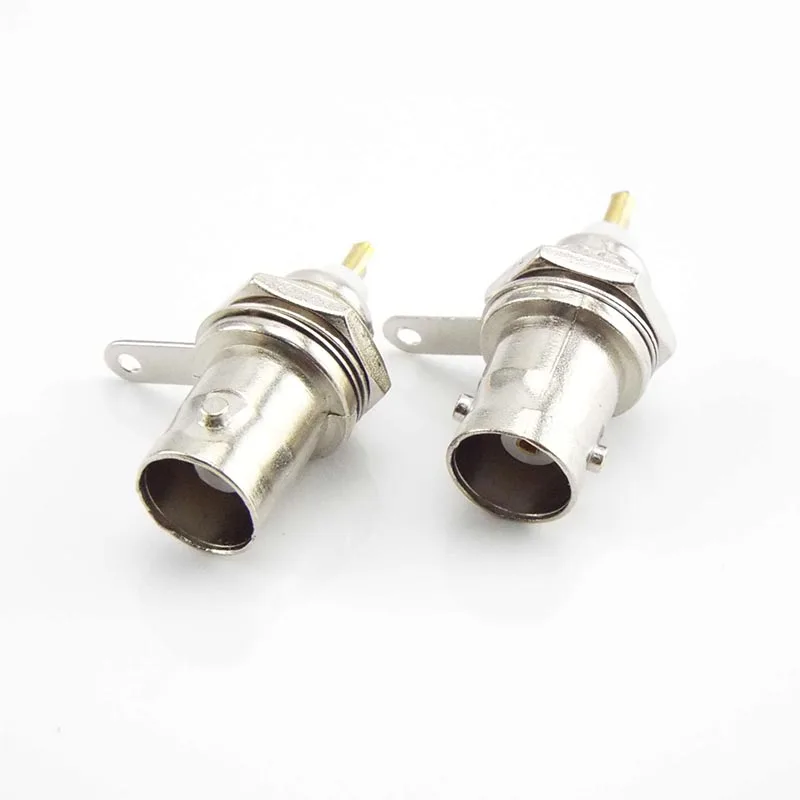 BNC Female Socket Solder Connector Chassis Panel Mount Coaxial Cable For Welding Machine Parts Monitor Accessories V7